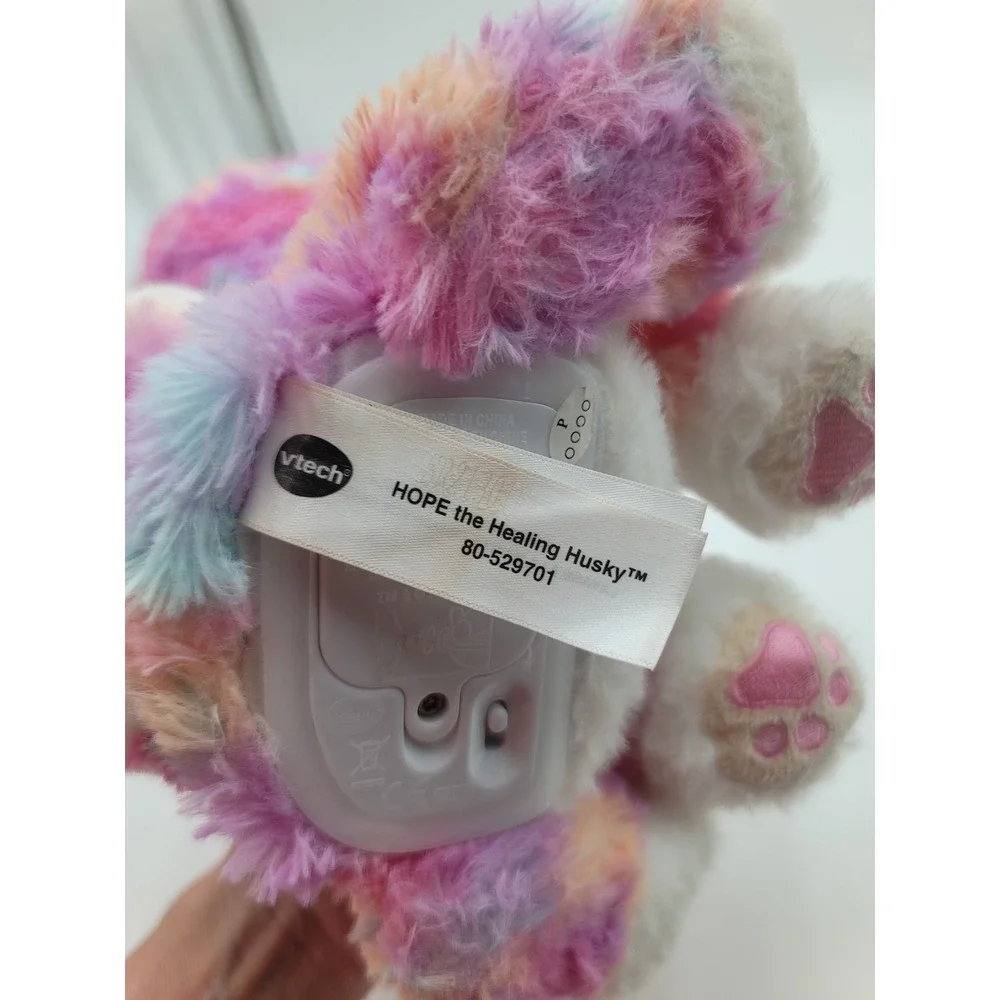 VTech Hope the Healing Husky Interactive Plush‎ Puppy Toy Pink Purple 80-529701